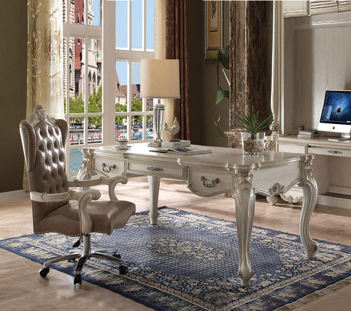 Versailles Bone White Computer Desk & Hutch - FAMSA Furniture (TX)