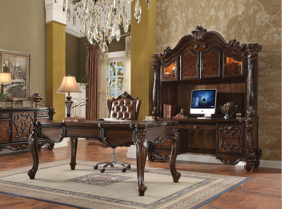 Versailles Cherry Oak Computer Desk & Hutch - FAMSA Furniture (TX)