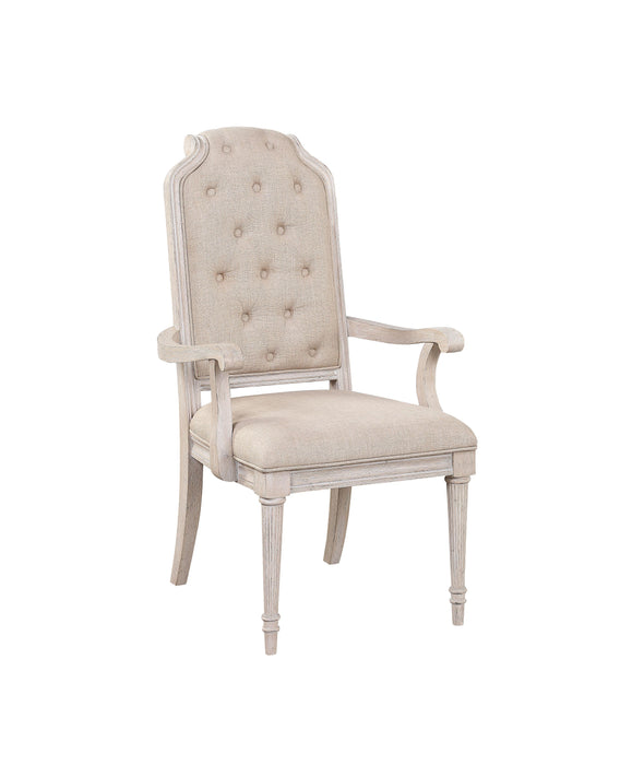 Wynsor Fabric & Antique Champagne Arm Chair - FAMSA Furniture (TX)