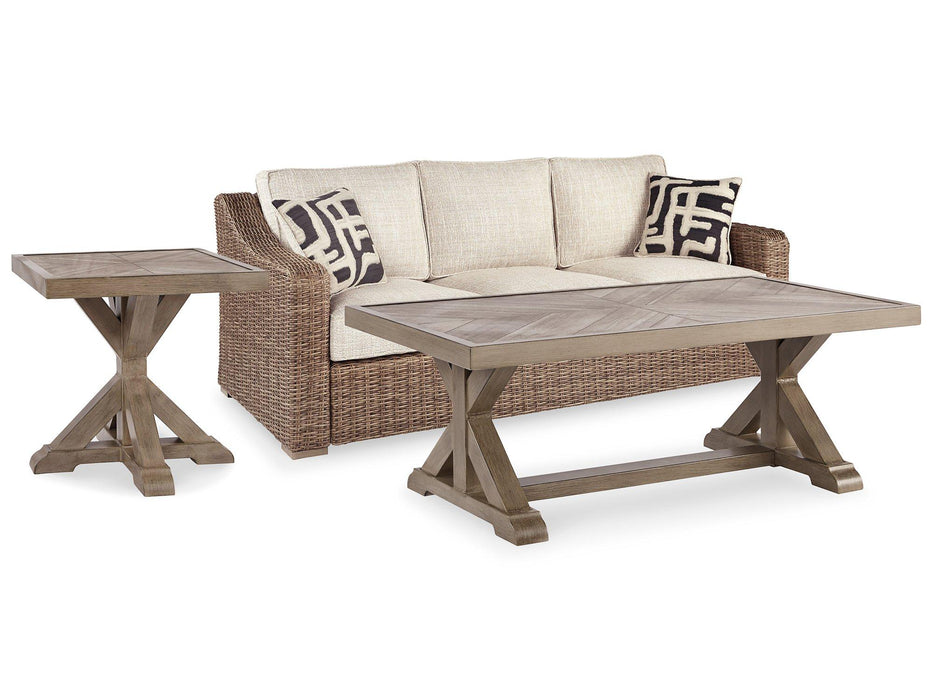 Beachcroft Beachcroft Nuvella Sofa with Coffee and End Table - FAMSA Furniture (TX)