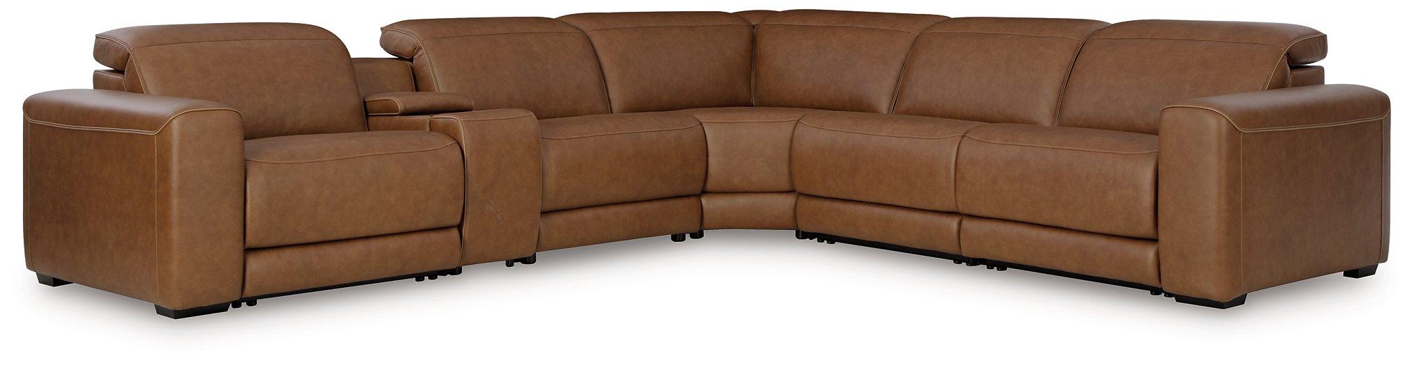 Magic Man Power Reclining Sectional with Console - FAMSA Furniture (TX)