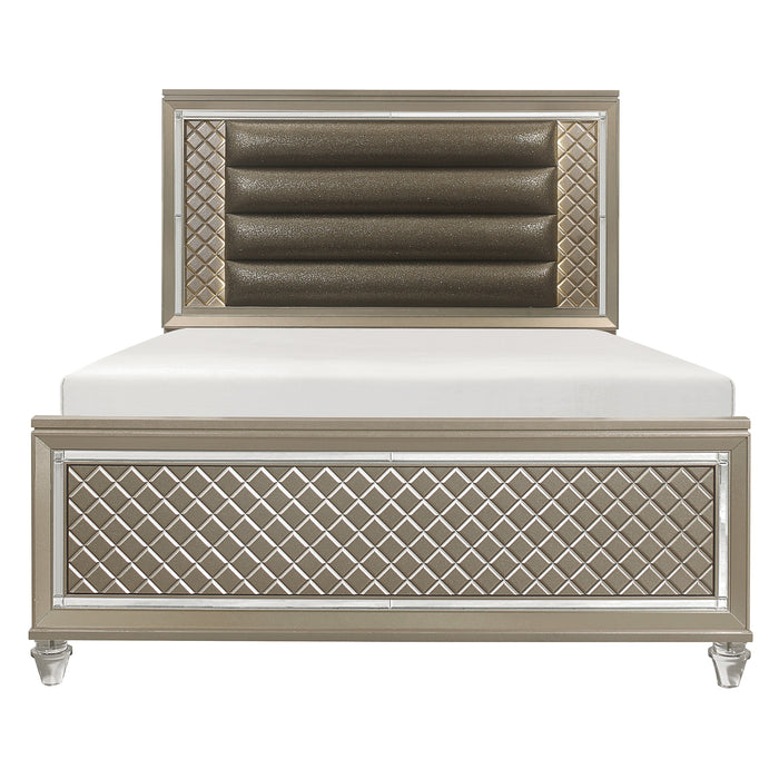 Loudon Full Platform Bed in Gold/Silver/Champagne - B1515F-1 - FAMSA Furniture (TX)