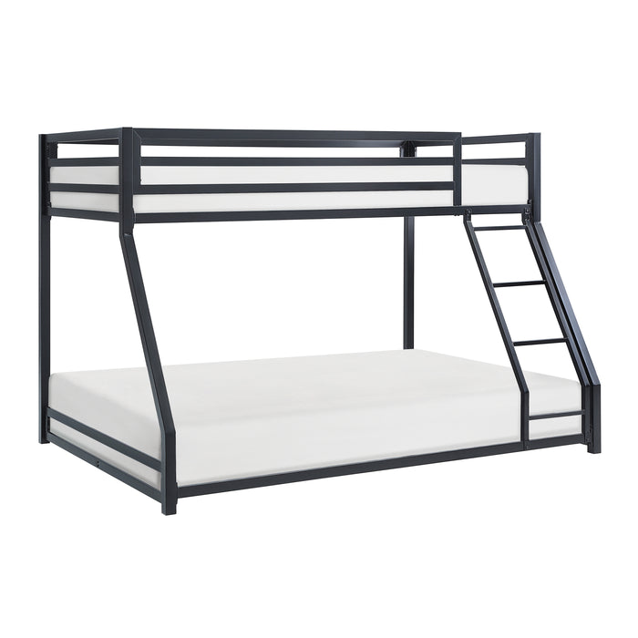 Jovie Twin/Full Bunk Bed in Black - B2010BKTF-1 - FAMSA Furniture (TX)