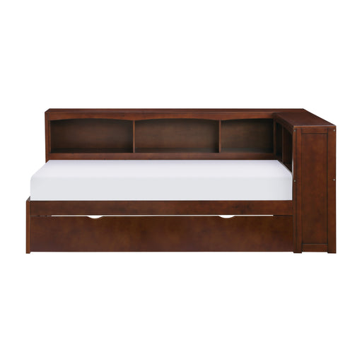 Rowe (4) Twin Bookcase Corner Bed with Twin Trundle in Cherry - B2013BCDC-1BCR* - FAMSA Furniture (TX)