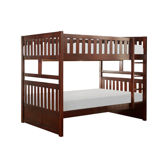 Rowe (3) Full/Full Bunk Bed in Cherry - B2013FFDC-1* - FAMSA Furniture (TX)