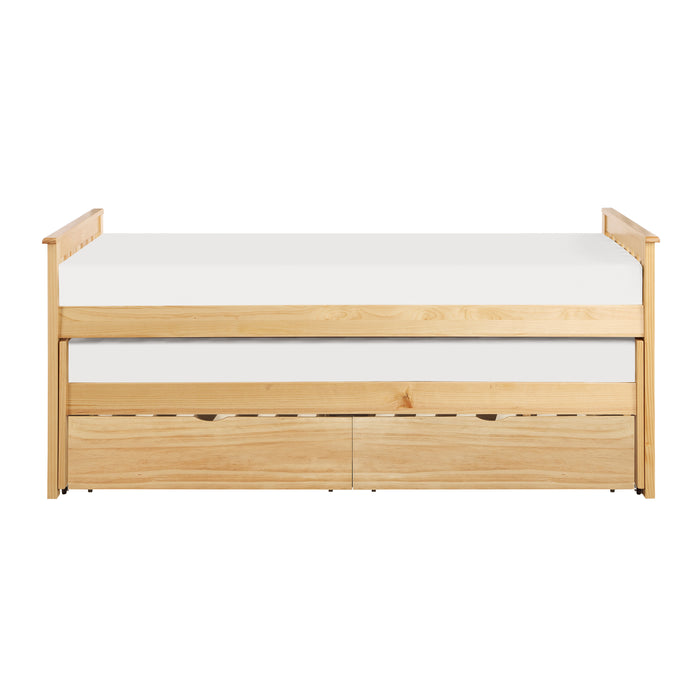 Bartly (4) Twin/Twin Bed with Storage Boxes in Natural - B2043RT-1T* - FAMSA Furniture (TX)