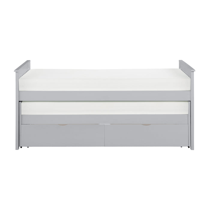 Orion (4) Twin/Twin Bed with Storage Boxes in Gray - B2063RT-1T* - FAMSA Furniture (TX)