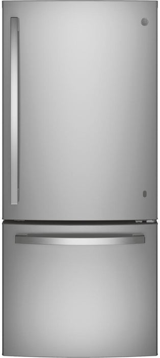 GE 21.0 Cu. Ft. Fingerprint Resistant Stainless Steel Bottom Freezer Refrigerator - FAMSA Furniture (TX)