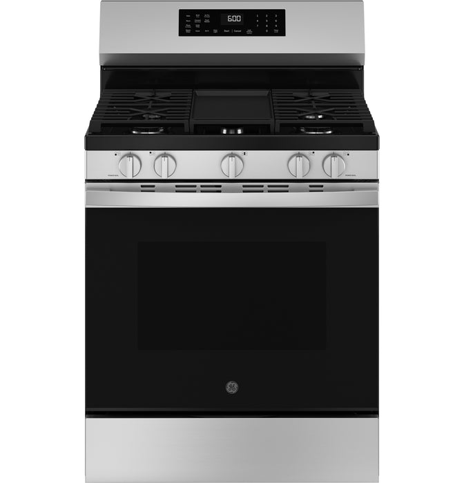 GE® 30" Free-Standing Gas Convection Range with No Preheat Air Fry and EasyWash™ Oven Tray - FAMSA Furniture (TX)