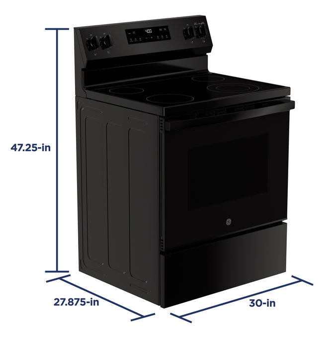GE ENERGY STAR 30" Free-Standing Electric Range GRF400SVBB - FAMSA Furniture (TX)