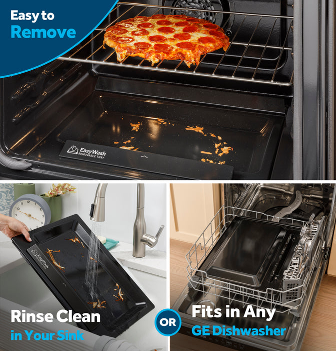 GE ENERGY STAR 30" Free-Standing Electric Convection Range with No Preheat Air Fry and EasyWash Oven Tray GRF600AVSS - FAMSA Furniture (TX)