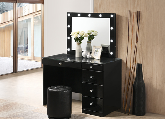 MORGAN 3PC VANITY SET BLACK - FAMSA Furniture (TX)