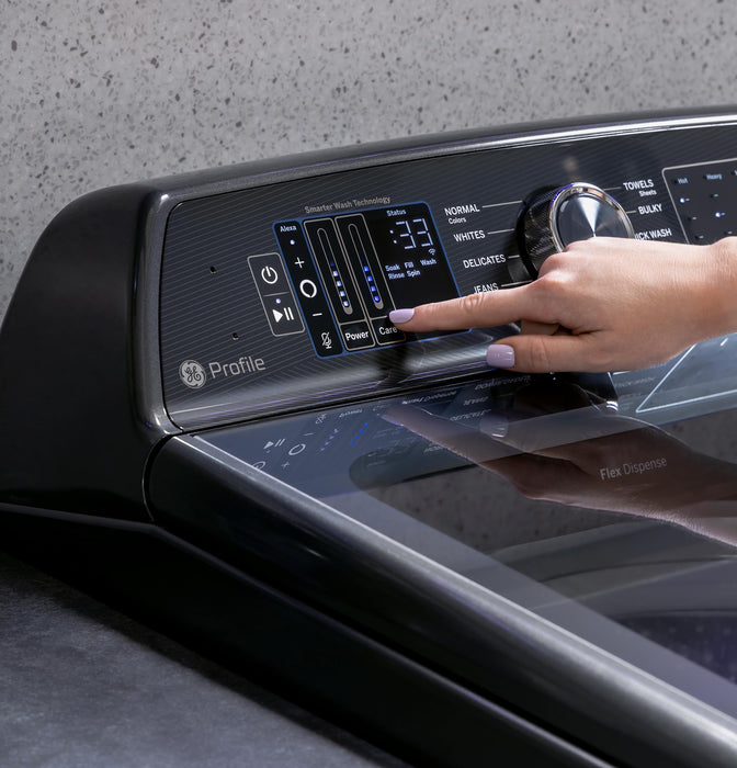 GE Profile™ ENERGY STAR® 5.3 cu. ft. Capacity Washer with Smarter Wash Technology and Adaptive SmartDispense - FAMSA Furniture (TX)