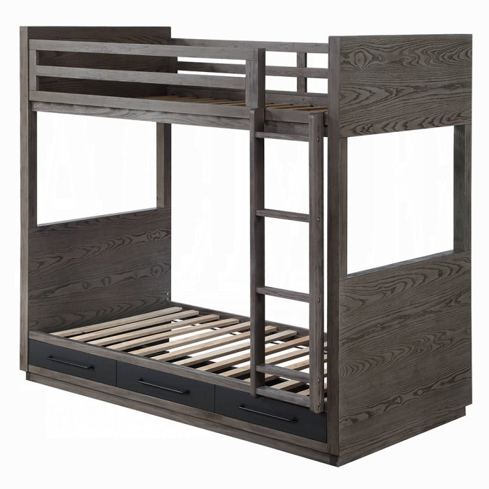 Estevon Twin-Twin Bunk Bed With Storage - FAMSA Furniture (TX)