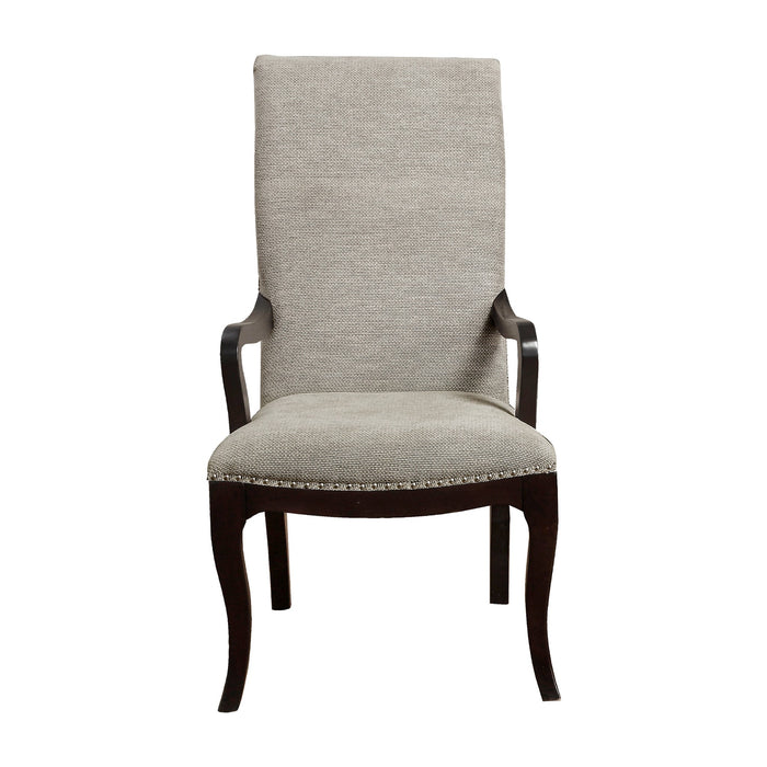 Savion Arm Chair in Beige/Espresso - 5494A