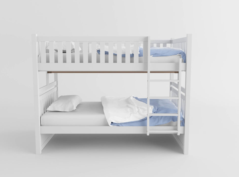 Galen (3) Full/Full Bunk Bed in White - B2053FFW-1* - FAMSA Furniture (TX)