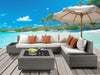 Salena Patio Sectional Sofa w/4 Pillows & Coffee Table - Image 14