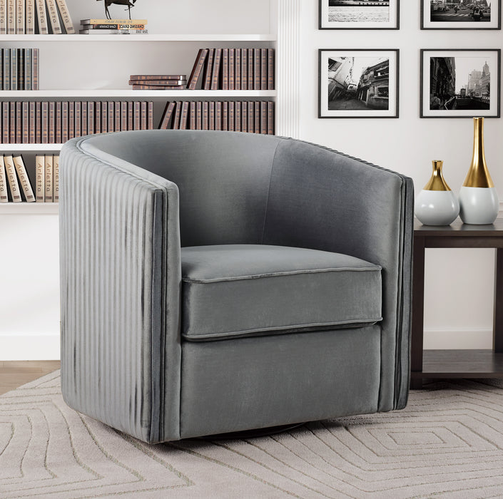 Cecily Swivel Chair in Gray - 1038GY-1 - FAMSA Furniture (TX)