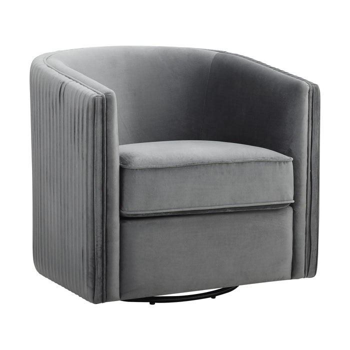 Cecily Swivel Chair in Gray - 1038GY-1 - FAMSA Furniture (TX)