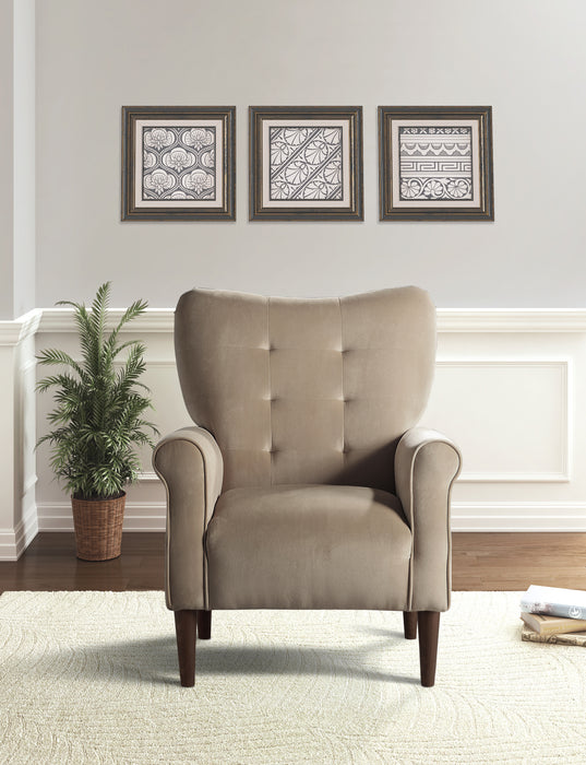 Kyrie Accent Chair in Brown - 1046BR-1 - FAMSA Furniture (TX)