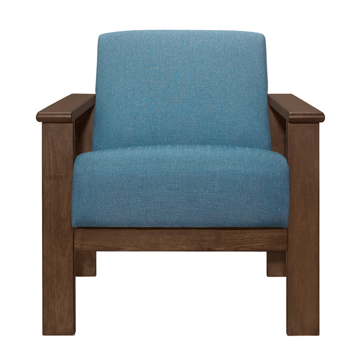 Helena Accent Chair with Storage Arms in Blue - 1048BU-1 - FAMSA Furniture (TX)