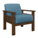 Helena Accent Chair with Storage Arms in Blue - 1048BU-1 - FAMSA Furniture (TX)