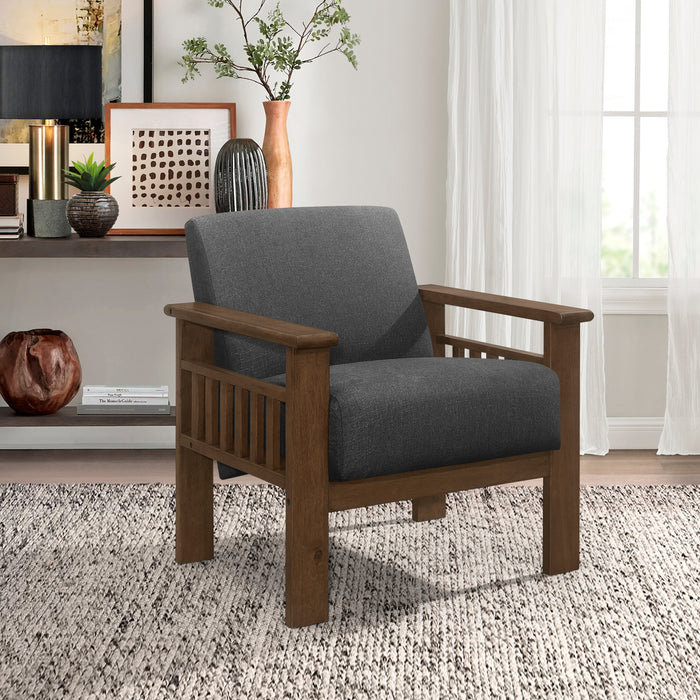 Helena Accent Chair with Storage Arms in Gray - 1048DG-1 - FAMSA Furniture (TX)