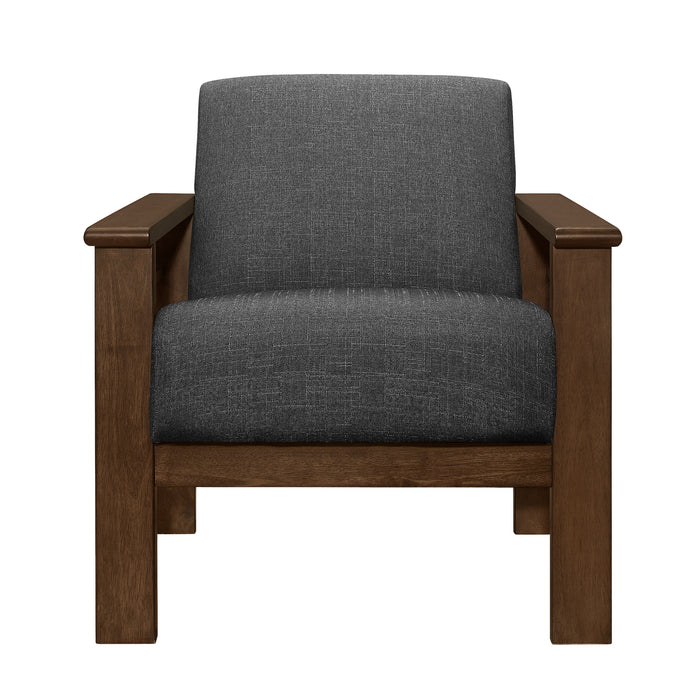 Helena Accent Chair with Storage Arms in Gray - 1048DG-1 - FAMSA Furniture (TX)