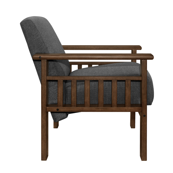 Helena Accent Chair with Storage Arms in Gray - 1048DG-1 - FAMSA Furniture (TX)