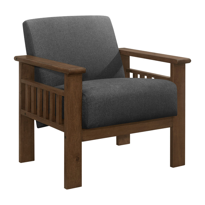 Helena Accent Chair with Storage Arms in Gray - 1048DG-1 - FAMSA Furniture (TX)