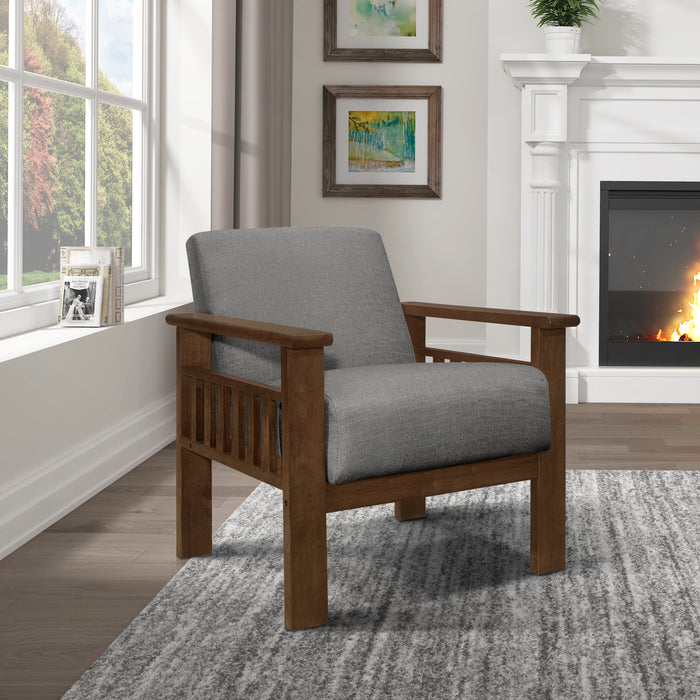 Helena Accent Chair with Storage Arms in Gray - 1048GY-1 - FAMSA Furniture (TX)