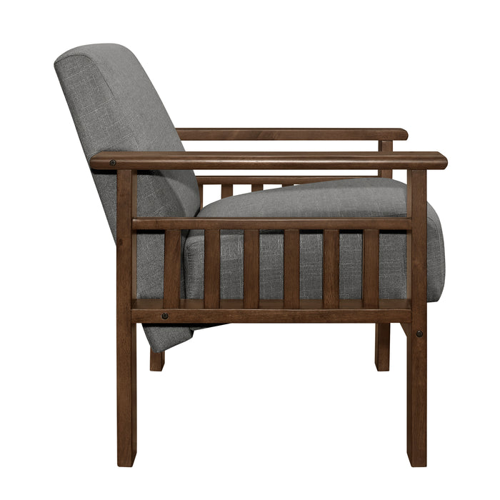 Helena Accent Chair with Storage Arms in Gray - 1048GY-1 - FAMSA Furniture (TX)