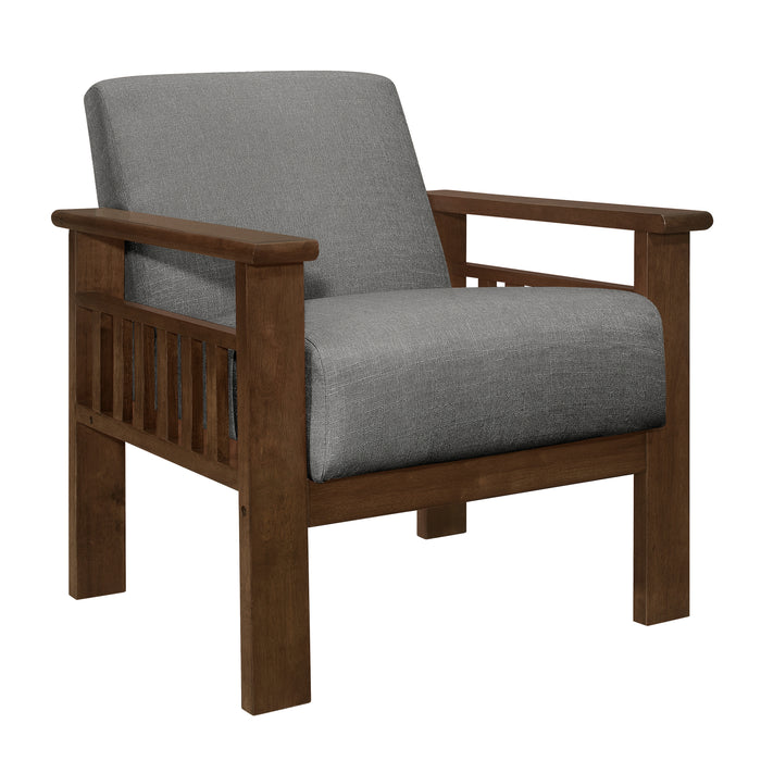 Helena Accent Chair with Storage Arms in Gray - 1048GY-1 - FAMSA Furniture (TX)