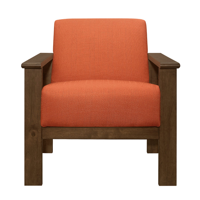 Helena Accent Chair with Storage Arms in Orange - 1048RN-1 - FAMSA Furniture (TX)