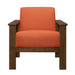 Helena Accent Chair with Storage Arms in Orange - 1048RN-1 - FAMSA Furniture (TX)