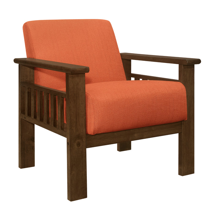 Helena Accent Chair with Storage Arms in Orange - 1048RN-1 - FAMSA Furniture (TX)
