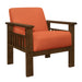 Helena Accent Chair with Storage Arms in Orange - 1048RN-1 - FAMSA Furniture (TX)