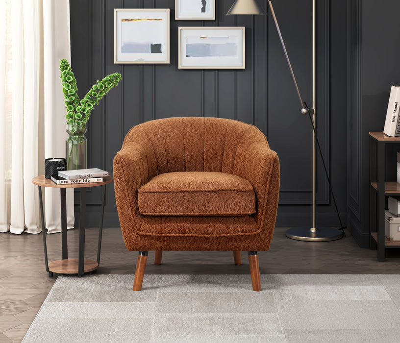 Cutler Accent Chair in Orange/Rust - 1081RU-1 - FAMSA Furniture (TX)