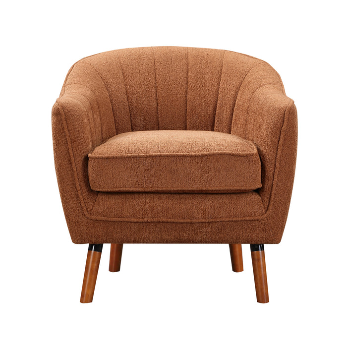 Cutler Accent Chair in Orange/Rust - 1081RU-1 - FAMSA Furniture (TX)
