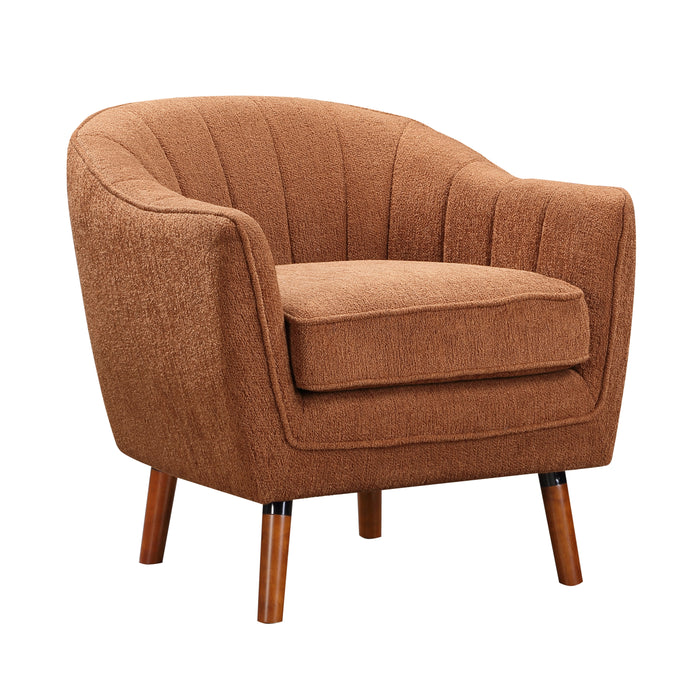 Cutler Accent Chair in Orange/Rust - 1081RU-1 - FAMSA Furniture (TX)