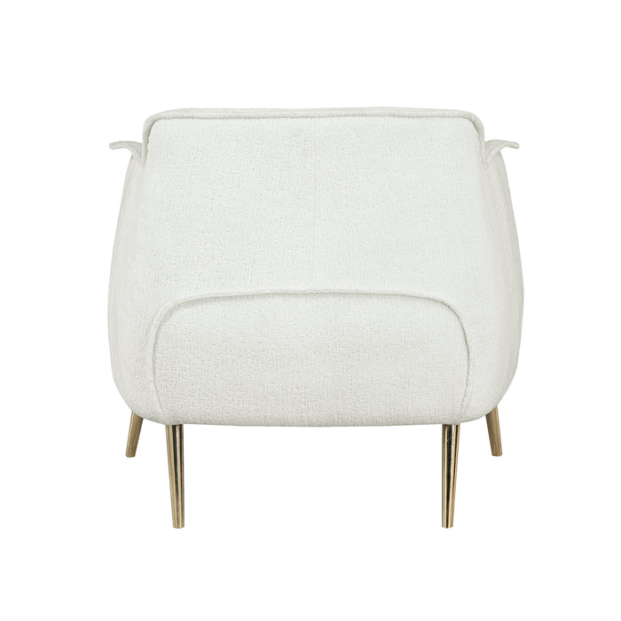 Rachael Accent Chair in Gold/White - 1085F1S - FAMSA Furniture (TX)