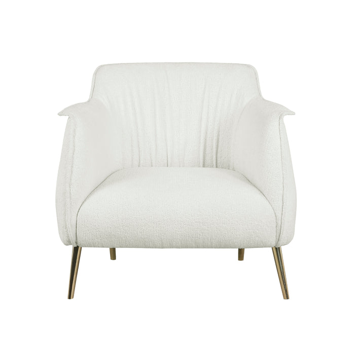 Rachael Accent Chair in Gold/White - 1085F1S - FAMSA Furniture (TX)