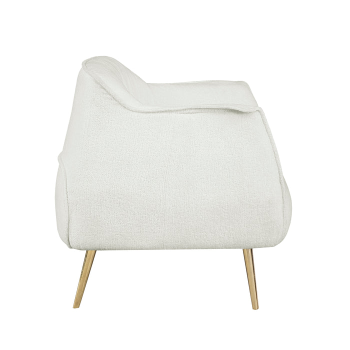 Rachael Accent Chair in Gold/White - 1085F1S - FAMSA Furniture (TX)