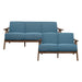 Damala 2pc Set: Sofa, Love in Blue - 1138BU*2 - FAMSA Furniture (TX)