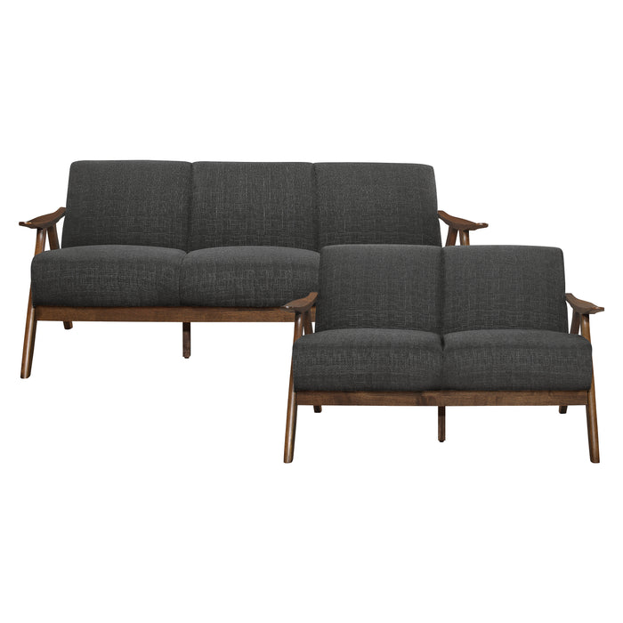 Damala 2pc Set: Sofa, Love in Gray - 1138DG*2 - FAMSA Furniture (TX)