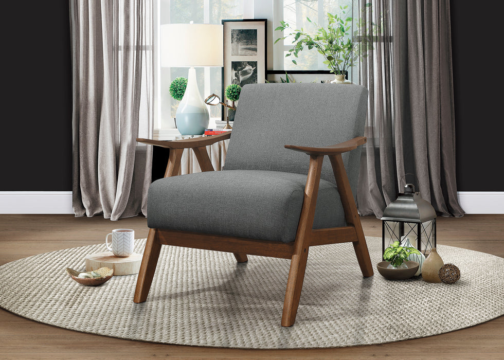 Damala ACCENT CHAIR in Gray - 1138GY-1 - FAMSA Furniture (TX)