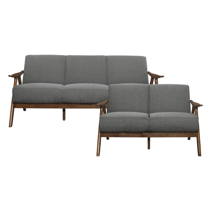 Damala 2pc Set: Sofa, Love in Gray - 1138GY*2 - FAMSA Furniture (TX)