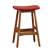 Ride Counter Height Stool, Matt Red in Walnut/Red - 1188RD-24 - FAMSA Furniture (TX)