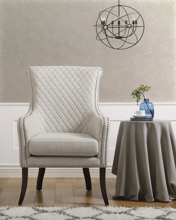 Avalon Quilted Accent Chair in Beige - 1199F11S - FAMSA Furniture (TX)