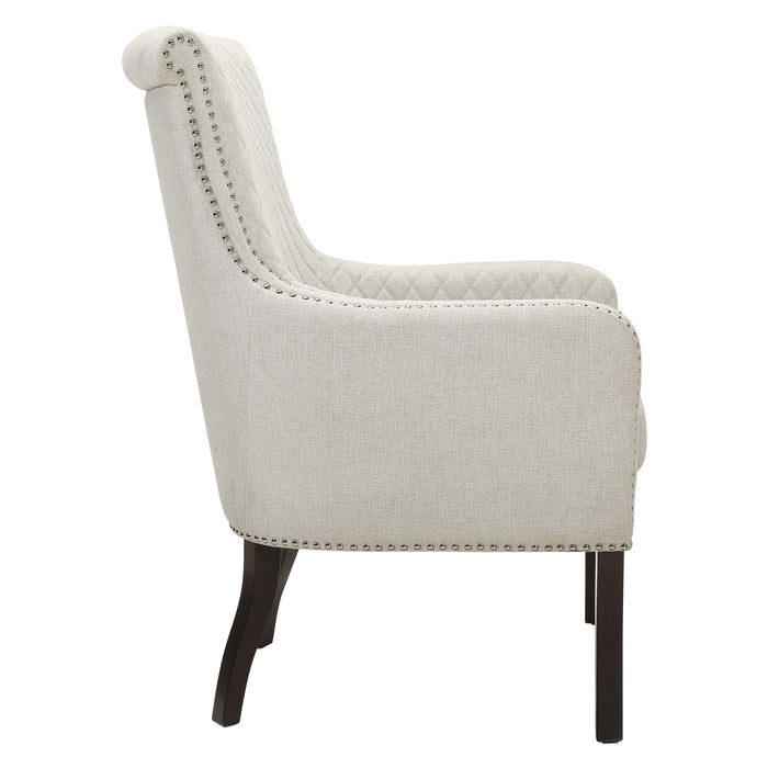 Avalon Quilted Accent Chair in Beige - 1199F11S - FAMSA Furniture (TX)